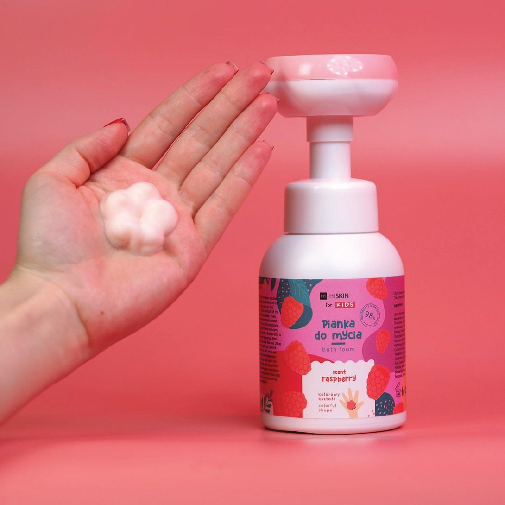 Hiskin Kids Body Foam Raspberry 300ml