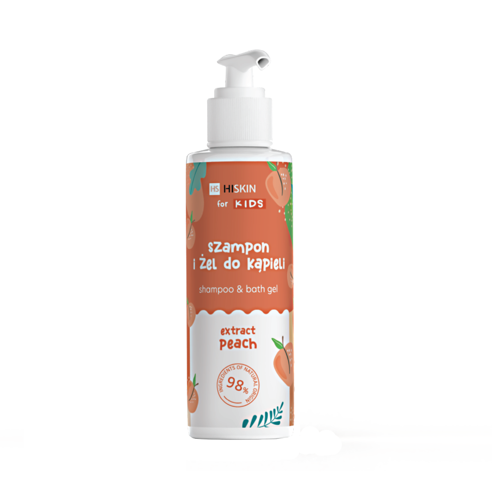 Hiskin Kids Shampoo & Body Gel Peach 280ml