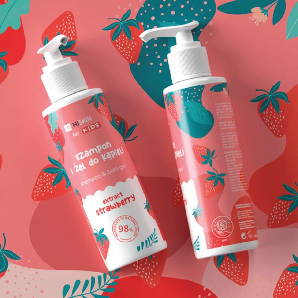 Hiskin Kids Shampoo & Body Gel Strawberry 280ml