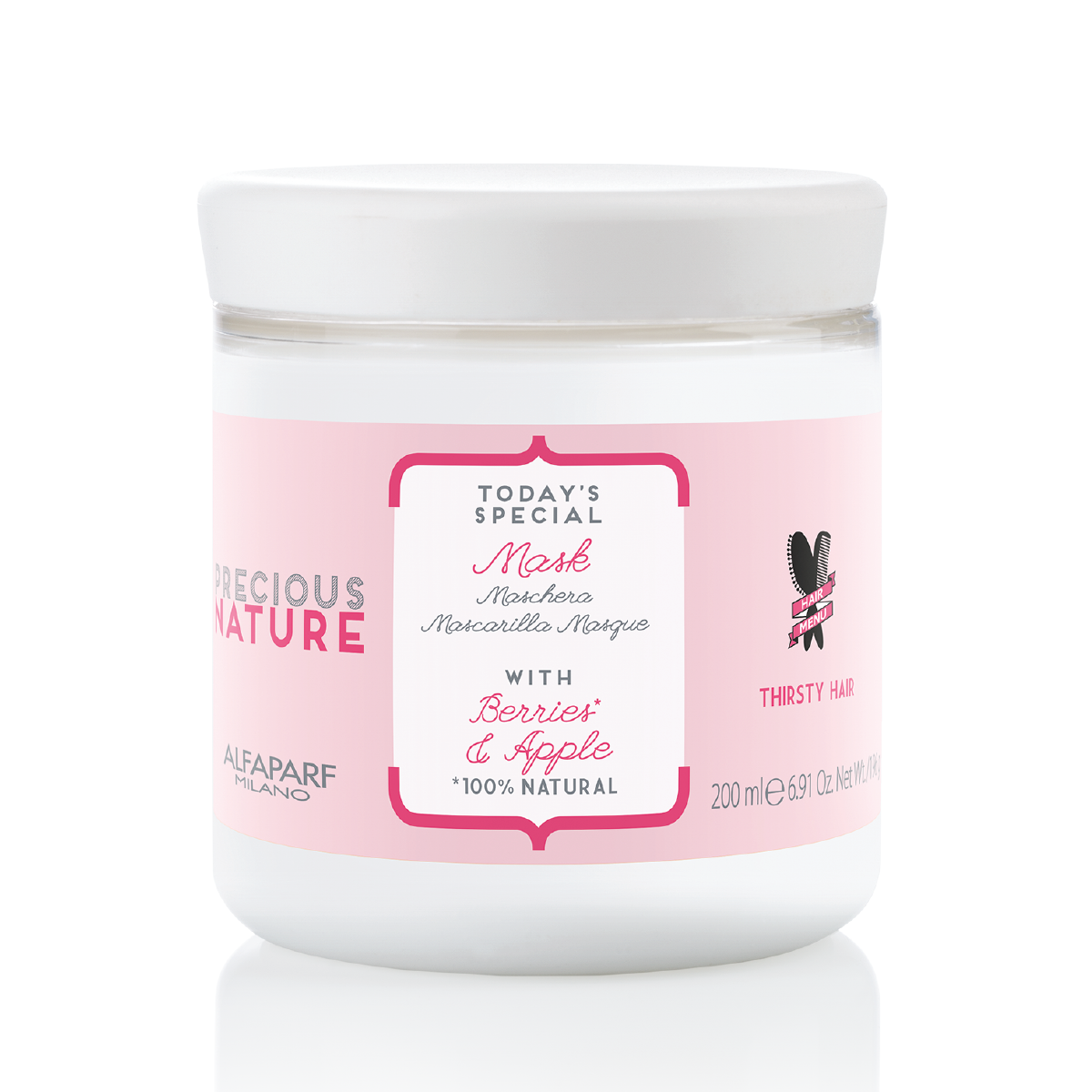 Precious Nature Mask with Berries & Apple 100% Natural for Dry Hair 200ml