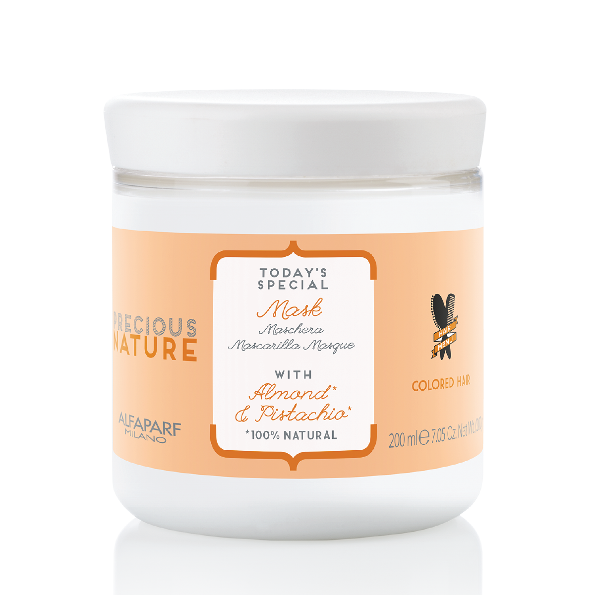 Precious Nature Mask with Almond & Pistachio 100% Natural for Colored Hair 200ml