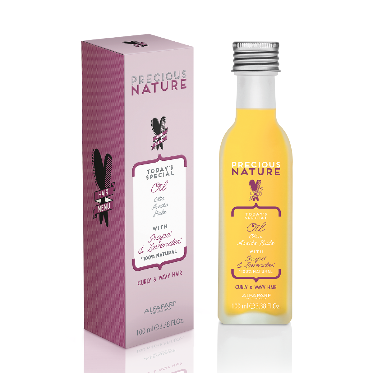 Precious Nature Oil with Grape & Lavender 100% Natural for Curly & Wavy Hair 100ml